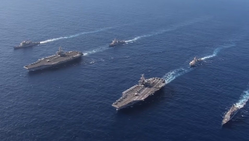 The USS John C Stennis and the USS Ronald Reagan come to the West Pacific