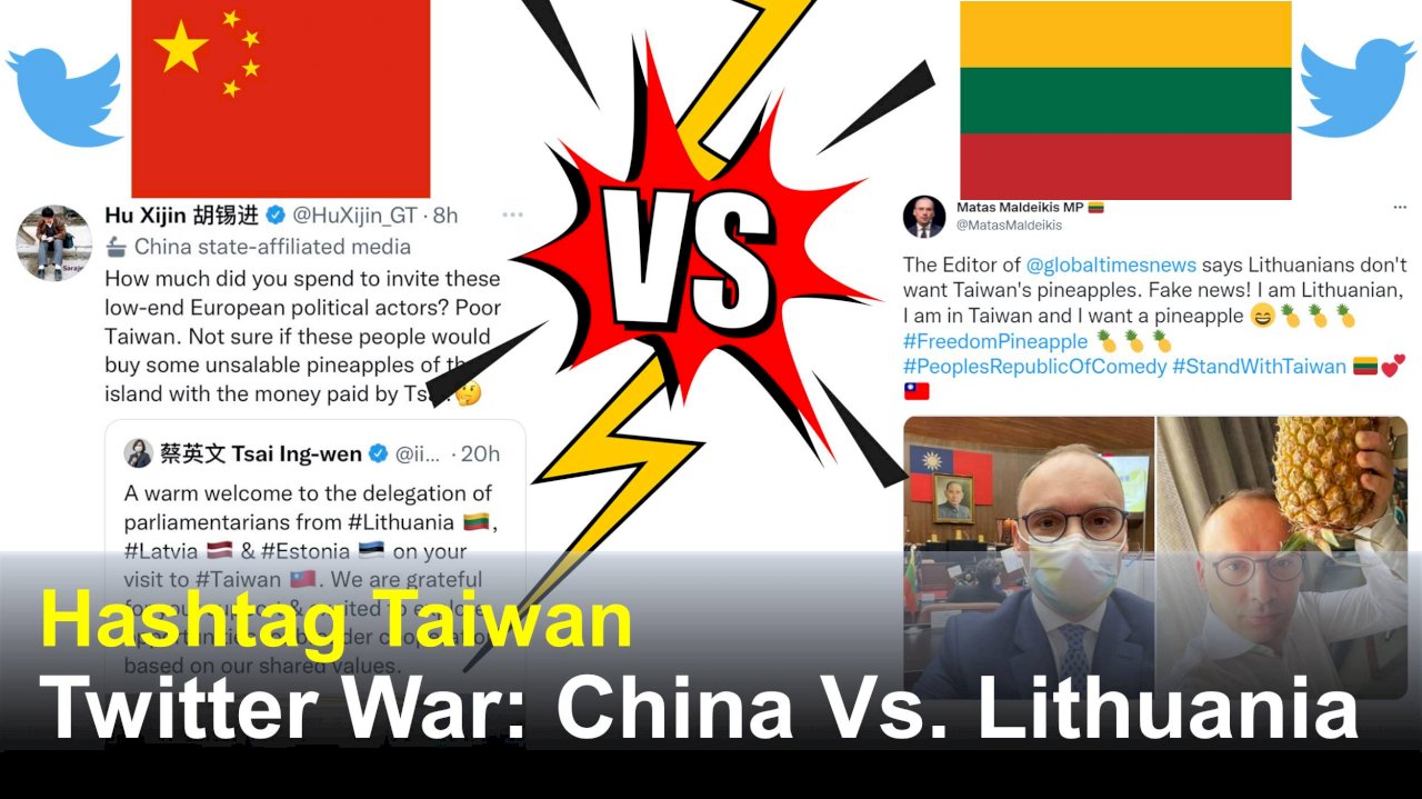 Twitter War: China vs Lithuania : #Taiwan