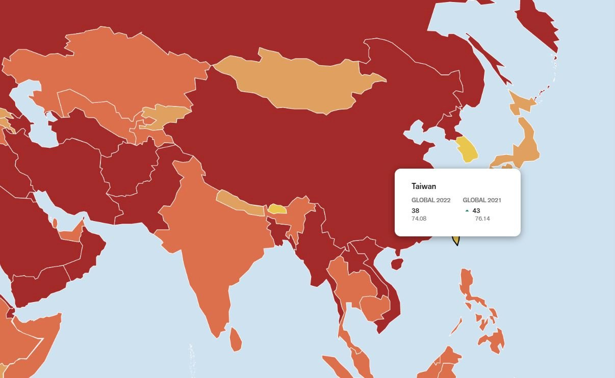 Taiwan ranked 27th in RSF 2024 World Press Freedom Index