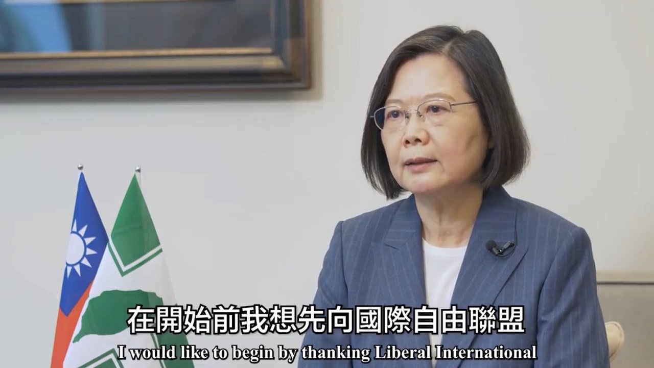 Tsai calls for help fighting autocracy